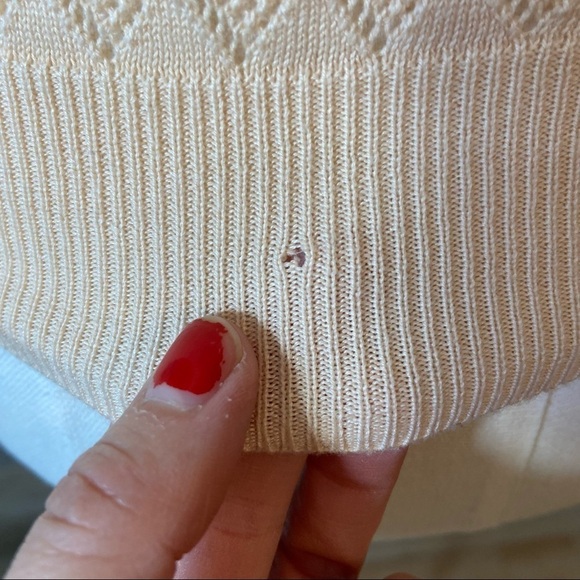 Beaded short-sleeved cardigan sweater size small - Picture 12 of 12